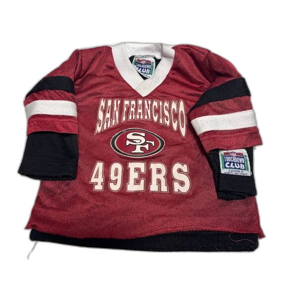 VTG NFL Touchdown Club San Francisco 49ers SF Jersey Fleece Sweatshirt Sz 18-24 - Picture 1 of 3
